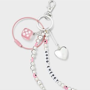Little Words Project Good Energy  Bag Charm Keychain